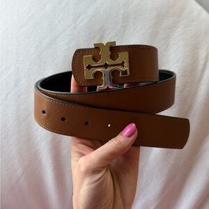 Tory Burch Reversible Leather Belt | Blake and Tan | 43.5in